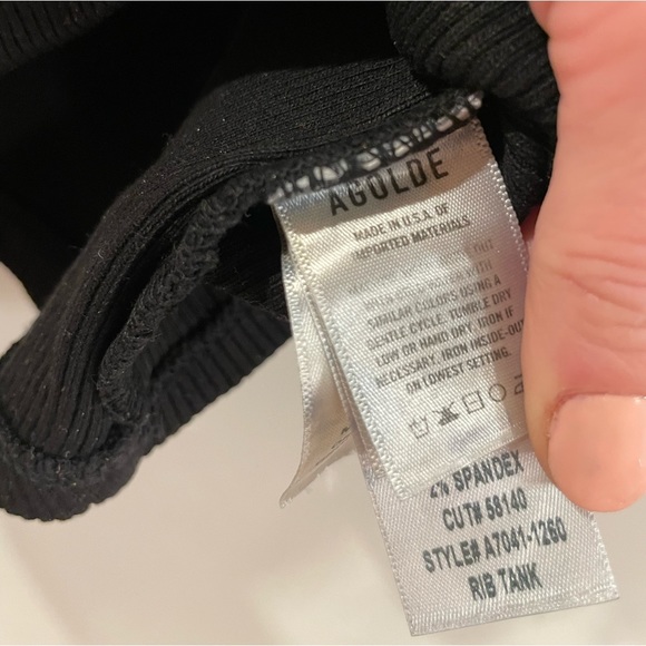 AGOLDE Black Ribbed Racerback - Picture 10 of 13